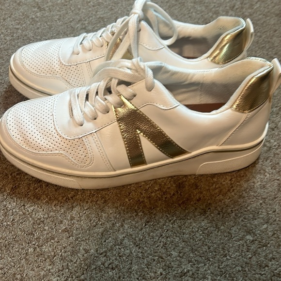 MIA White and Gold Women's Sneakers - Picture 2 of 6